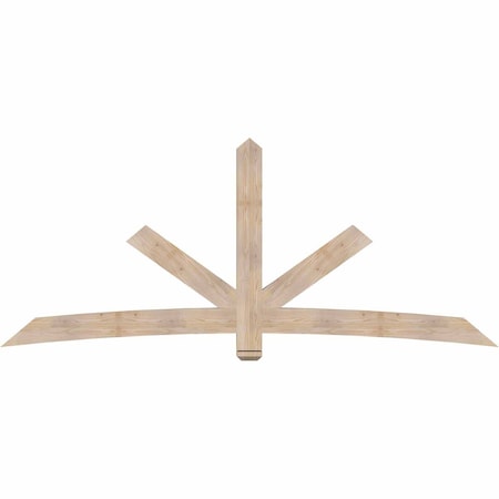 Ekena Millwork Alberta Smooth Timber Gable Bracket, Douglas Fir, 108"W x 45"H x 3 1/2"D x 5 1/2"F, 10/12 Pitch GBW108X45X0406ALB00SDF